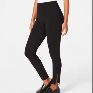 Spanx NWT Supersmooth Perfect Fit Ponte Knit Zip Leggings